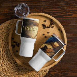 Travel mug with a handle