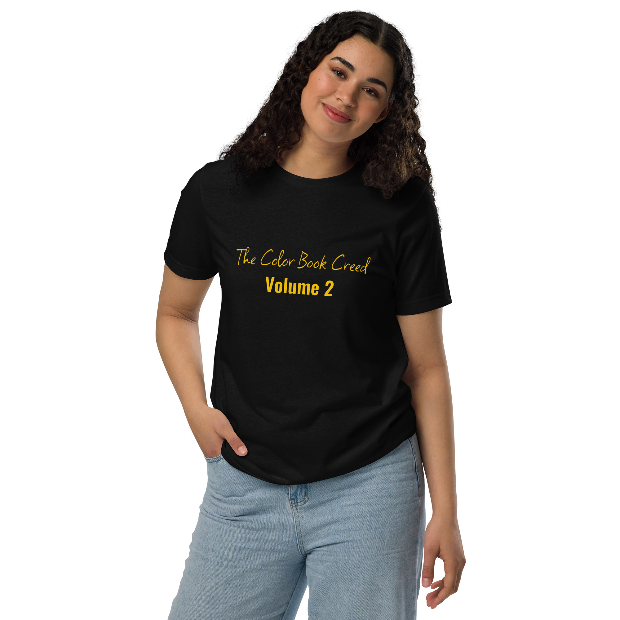 The Color Book Creed Volume 2 – Women’s Black Eco T-Shirt - Image 3